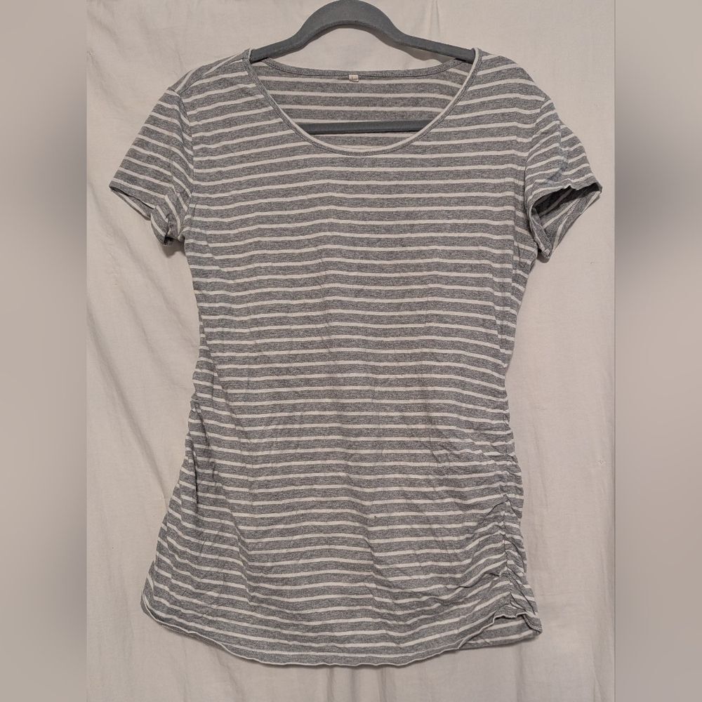 Gray Striped Women's Top